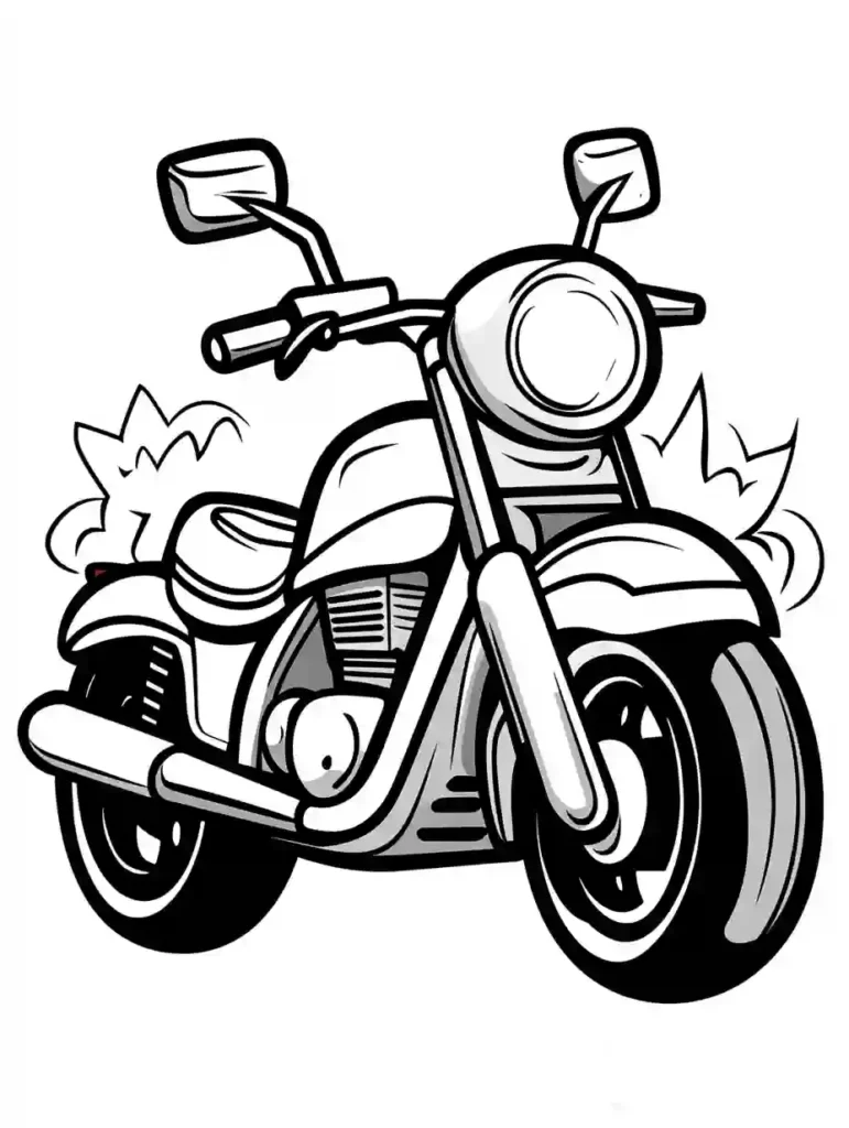 Read more about the article Motorcycle Coloring Pages